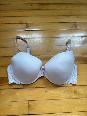 La Vie En Rose Light Pink Lace-Trim T-Shirt Bra